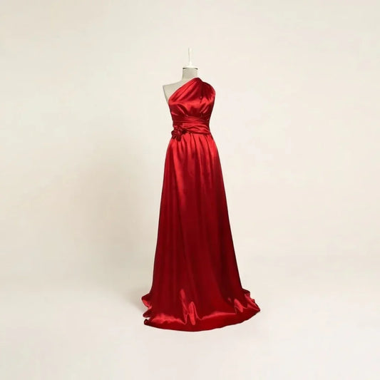 Rochie domnisoara de onoare lunga rosie